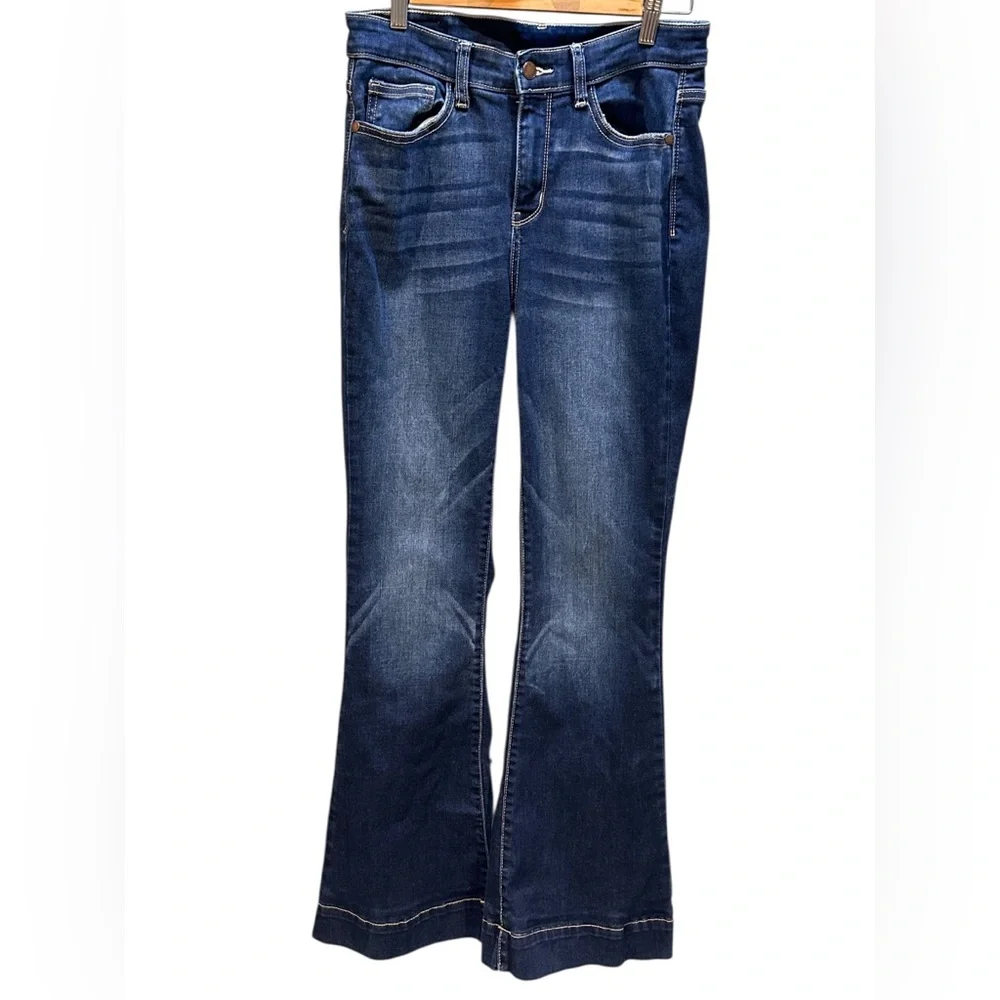 Judy Blue Flare Jeans Blue Size 7/28 - Picture 1 of 13